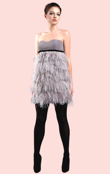 Jodi Feather Dress - Smoke  Your Favourite Dresses