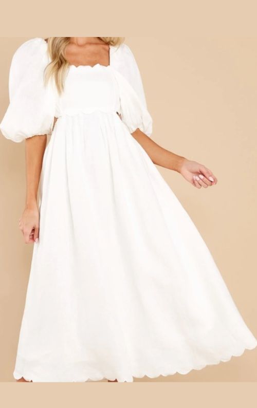 Endless Romance White Midi Dress