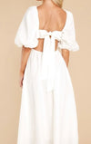 Endless Romance White Midi Dress