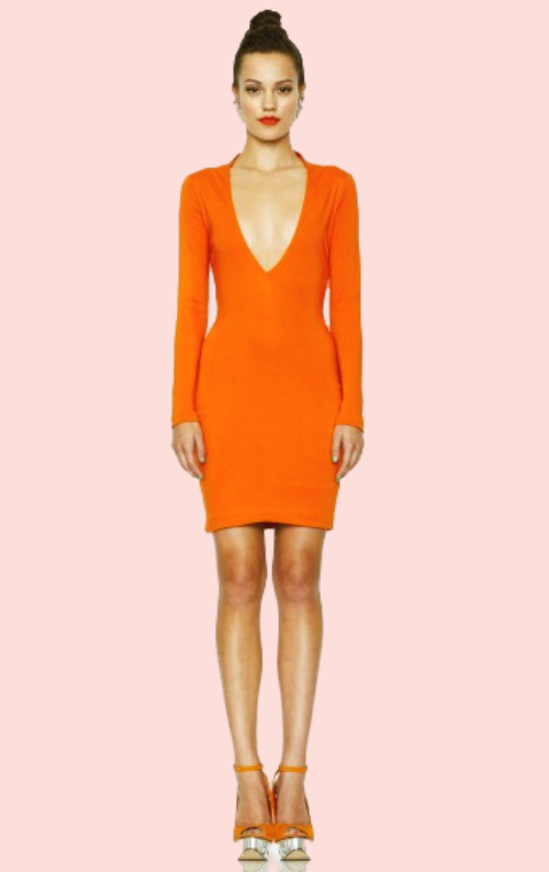 AQ/AQ Long Sleeve Dress - Orange Your Favourite Dresses AQ/AQ Long Sleeve Dress - Orange Your Favourite Dresses