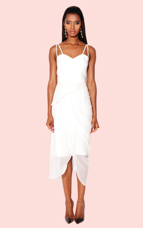 Parsons Chiffon Dress - White