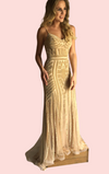 Gloria Beaded Maxi Dress - Gold