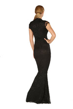 Adrianna Lace Maxi Dress - Black