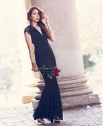 Adrianna Lace Maxi Dress - Black