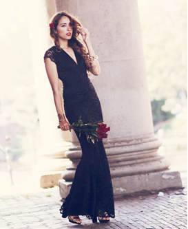 Nightcap long sales sleeve lace dress