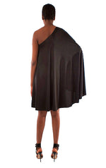 Kaftan Satin Dress - Black