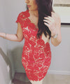 Frankie Lace Dress - Red