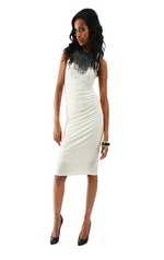 Davidson Halter Dress - White