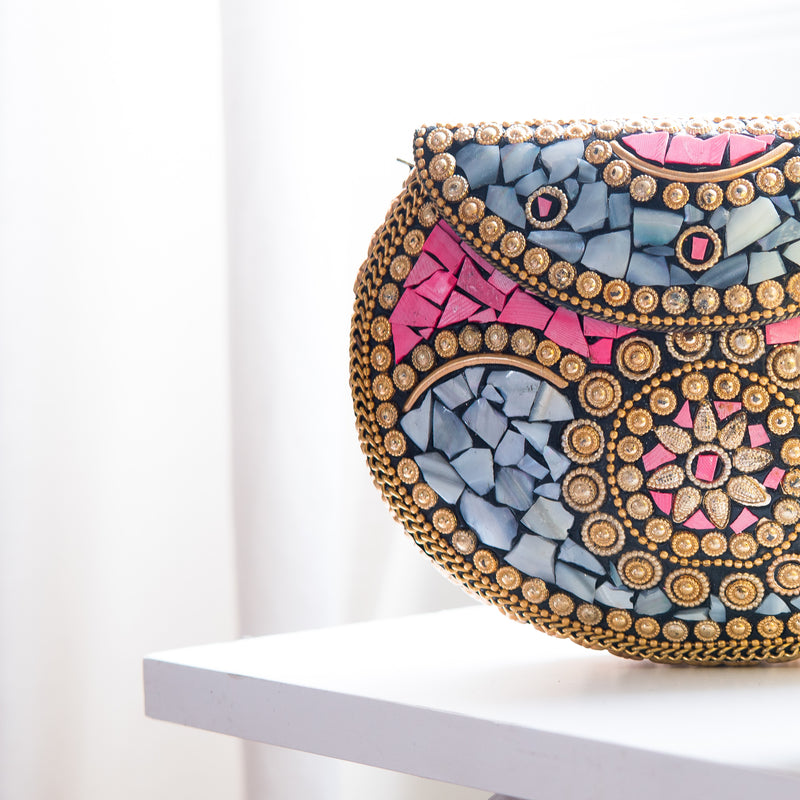 Lila Mosaic Tile Bag