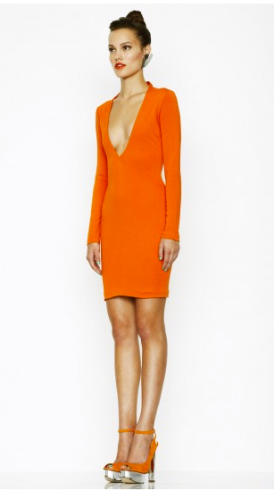 AQ/AQ Long Sleeve Dress - Orange