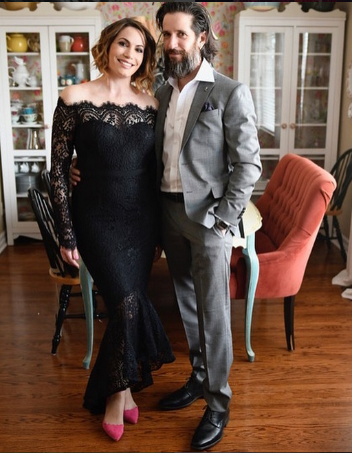 Marchesa top lace dress