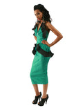 BB Collection Peplum Dress - Green